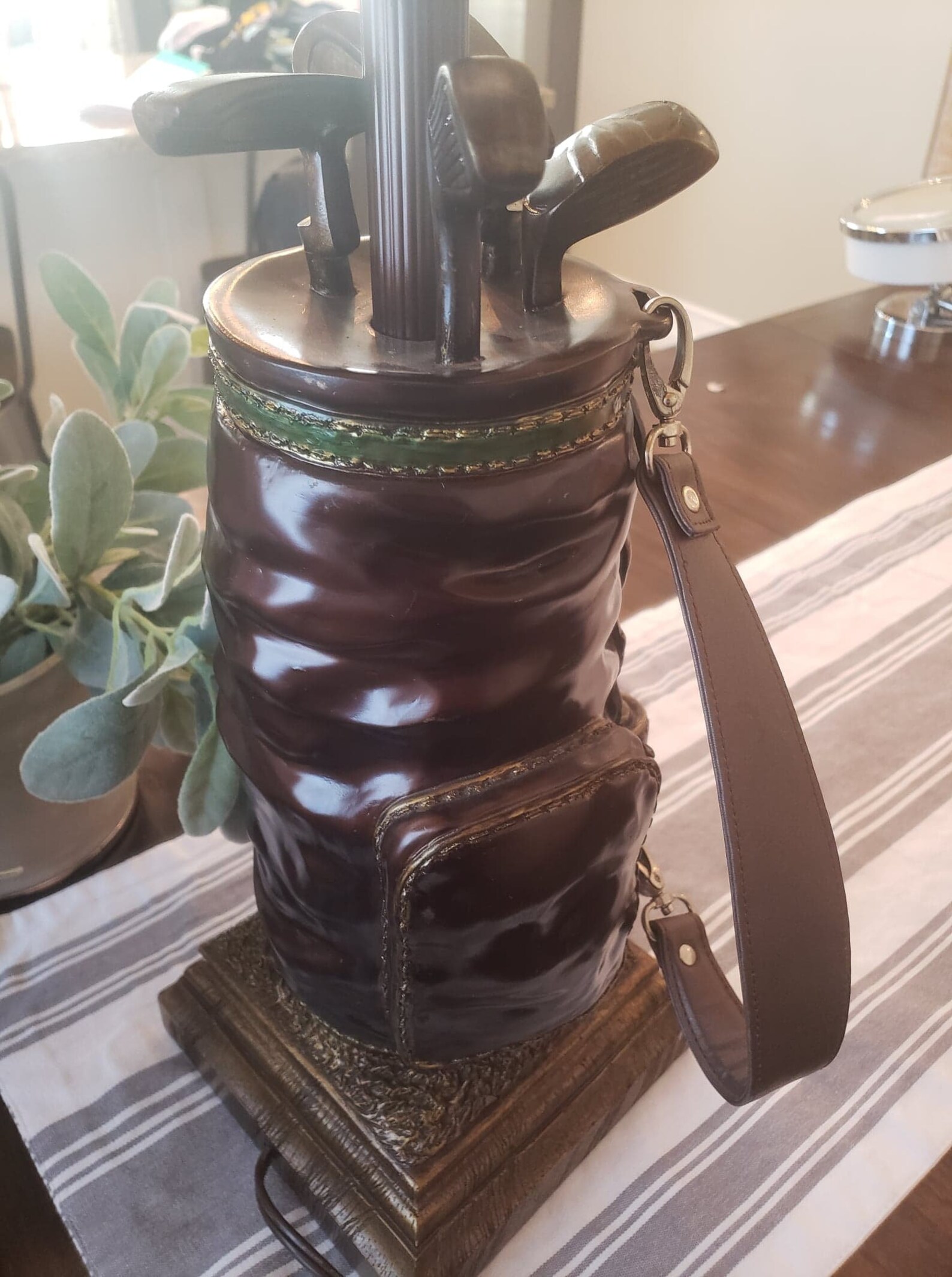 Vintage Golf Lamp Golf Bag with Fabric Strap and metal Etsy