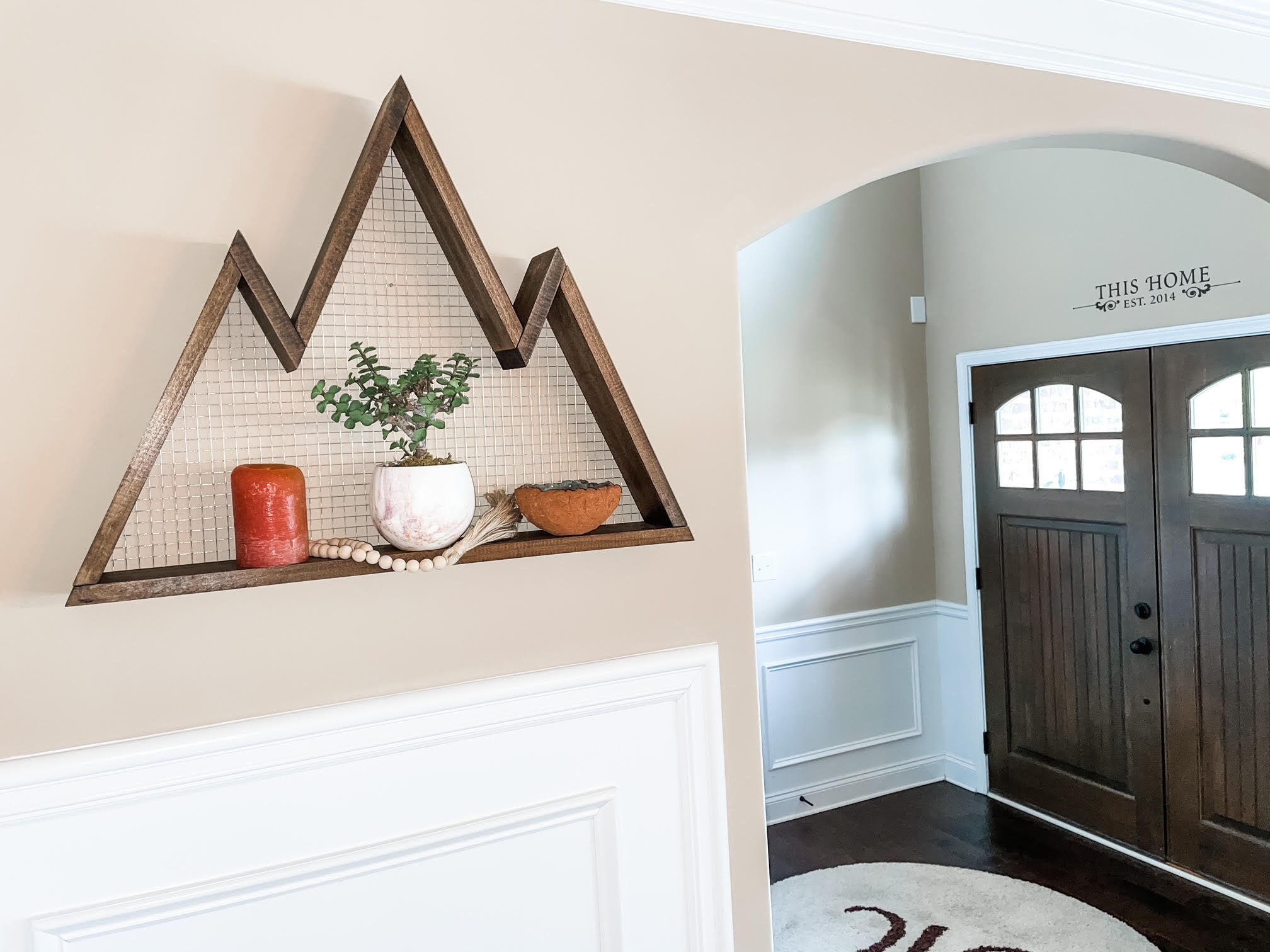 Wooden Mountain Shelf Etsy