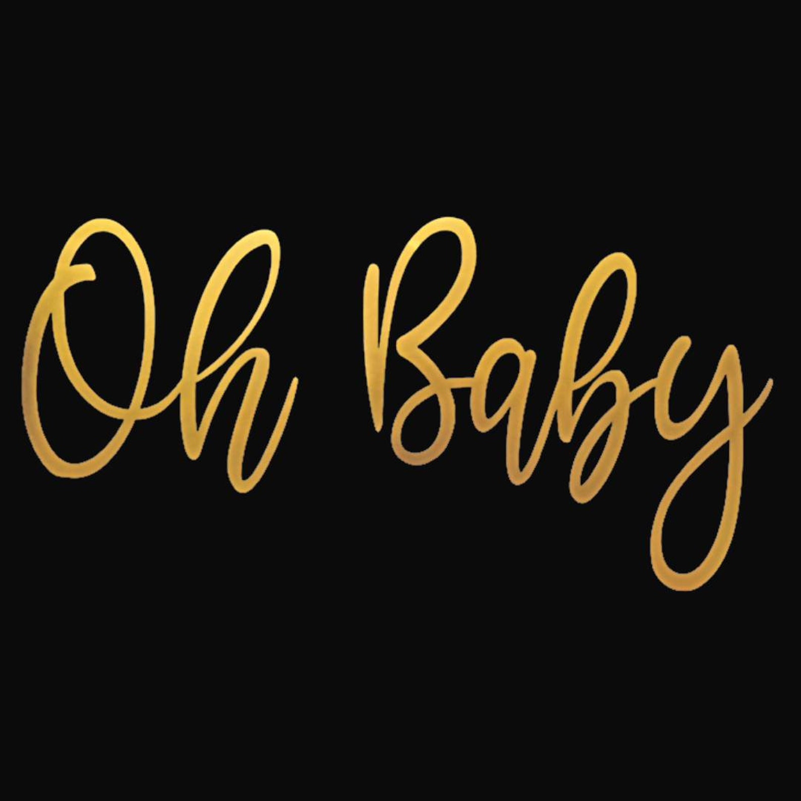 Oh Baby Vinyl Sticker Sign for Baby Shower Backdrop Etsy