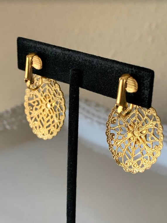 Shiny gold drop Metal Filigree, Filigree jewelry,… - image 4