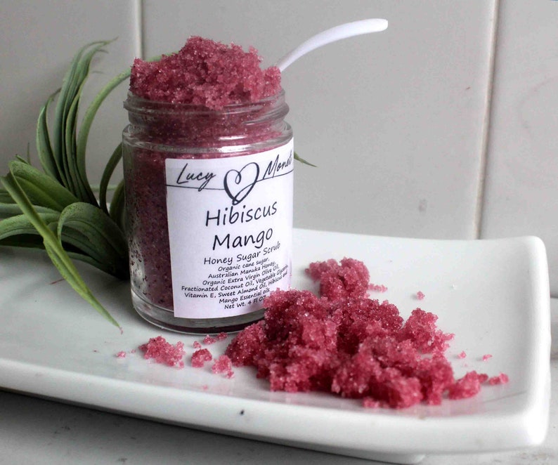 Hibiscus Honey Sugar Scrub Organic Body Scrub Gift for Her Etsy