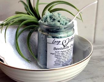 Bentonite Clay Sugar Scrub, Anti-Aging Sugar Scrub,  Frankincense Lavender Scrub, Gift For Her, Face Scrub, Mother’s Day,