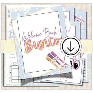 Back to school bunco, bunco score card, bunco score sheet, bunco digital, bunco download, fall bunco, bunco themes, teacher bunco, bunco