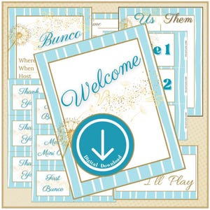 Bunco score cards, Bunco score sheet, Bunco digital, Bunco themes, Bunco party, printable Bunco, dandelion Bunco, fun Bunco themes