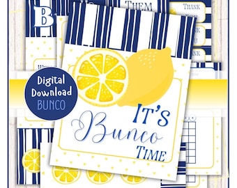 Zitronen Bunco, Essen Bunco, Sommer Bunco, Bunco Punkte, Bunco Punkte, Bunco Themen, Bunco Party, Bunco digital, druckbares Bunco, Bunco