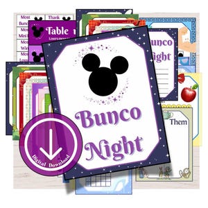 bunco score card, bunco score sheet, bunco digital, bunco themes, printable bunco, bunco party, bunco group, bunco bundle, princess bunco