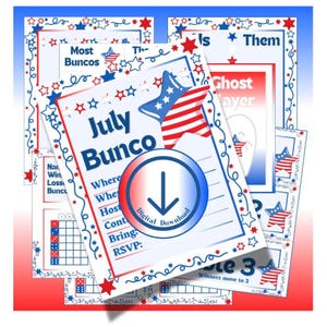 4. Juli Bunco, Bunco Punkte, Bunco digital, Sterne und Streifen Bunco, 4. Juli Bunco, digital Bunco, Sterne und Streifen Bunco, Feuerwerk Bunco