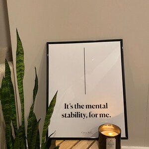 Minimalist Bundle of Two Digital Prints | Wall Art| Bloom With Nature & It&#39;s the mental stability, for me.