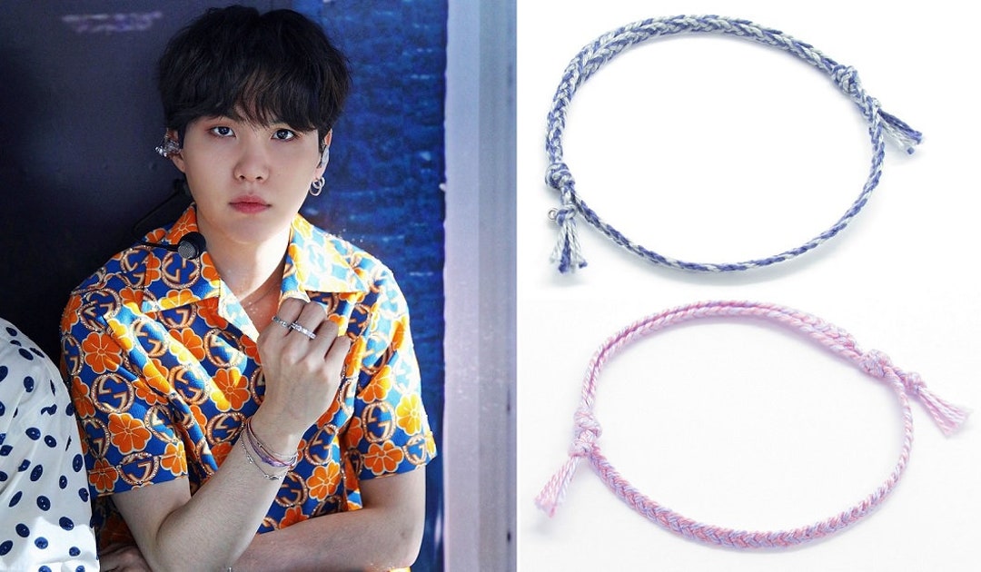 New Colour/ Suga Min Yoongi BTS Inspired Bracelet/ Adjustable Etsy