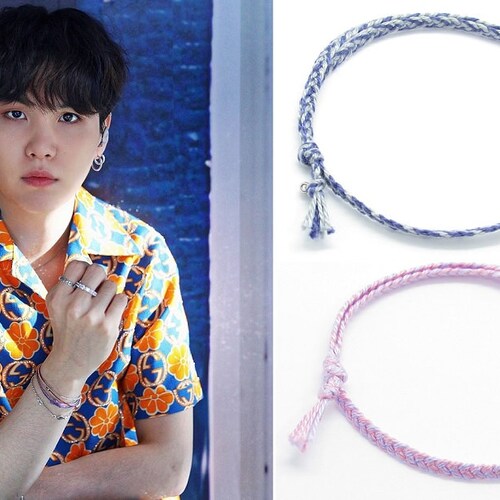 New Colour/ Suga Min Yoongi BTS Inspired Bracelet/ Adjustable Etsy