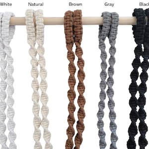 Macrame hanging paper towel holder for kitchen or bathroom