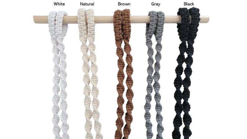 Macrame hanging paper towel holder for kitchen or bathroom
