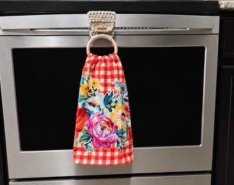 Crochet Oven Door Towel Holder