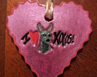 Xoloitzcuintli Handmade Clay Ornament