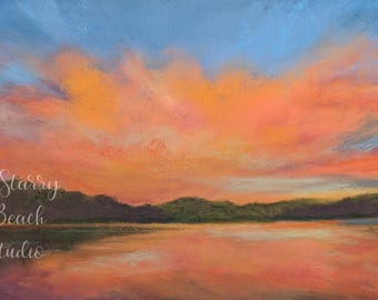 Original Soft Pastel Painting "Newfound Peace" by Artist Sue Hankard