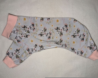 Choice of Size Baby Opossums Cotton Jersey Cuffed Dog Pajamas XS Small Medium Large