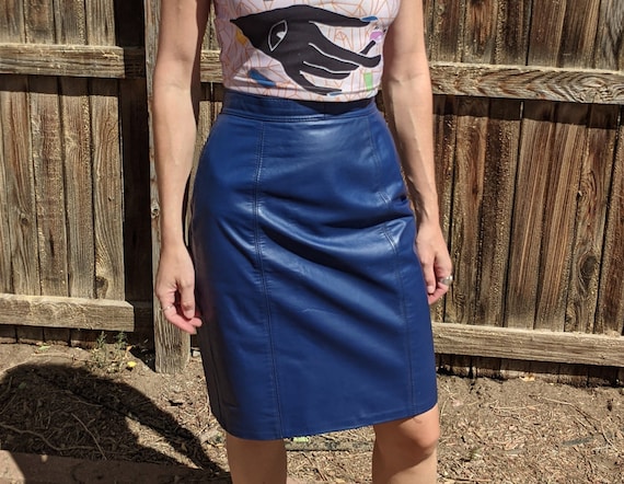 Vintage Reed Sportswear Pleather Skirt Size 4 - image 1