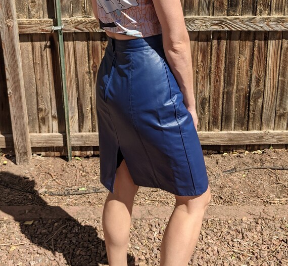 Vintage Reed Sportswear Pleather Skirt Size 4 - image 2
