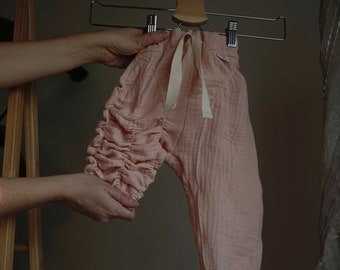 Pantalon wax bébé | rose | cadeau spécial pour la naissance | Coton biologique | portable 0 - 18 mois | Vêtements de bébé