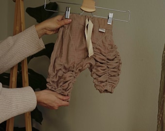 Pantalon wax bébé | beige | cadeau spécial pour la naissance | Coton biologique | portable 0 - 18 mois | Vêtements de bébé