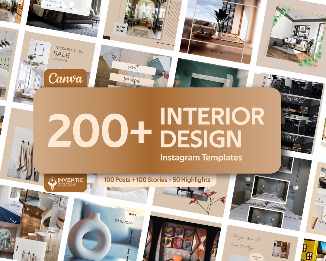 Engagement Booster Luxury Interior Design Social Media Templates Canva ...
