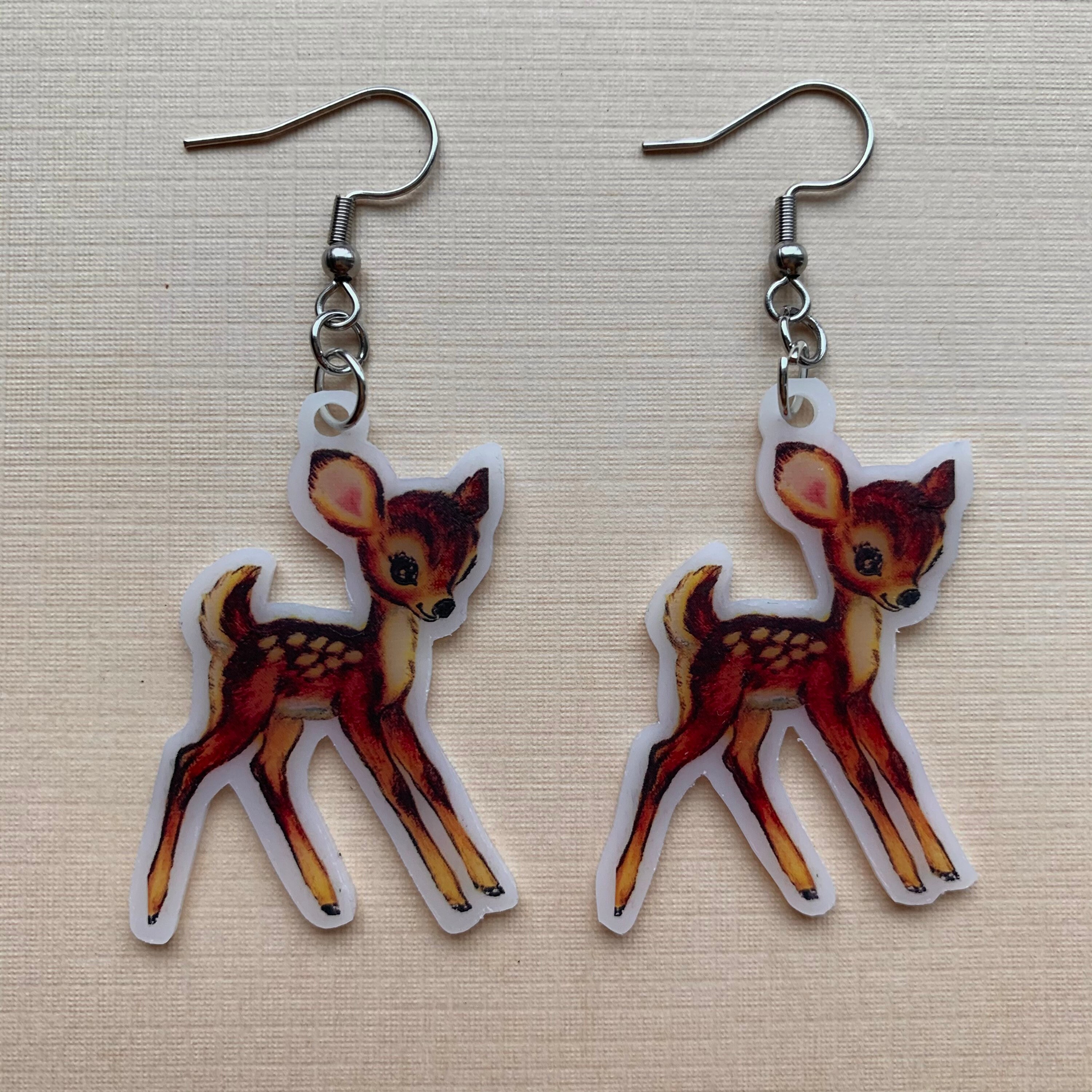 Deer Earrings Etsy