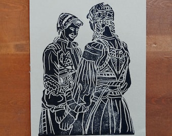 Linocut "Untitled"