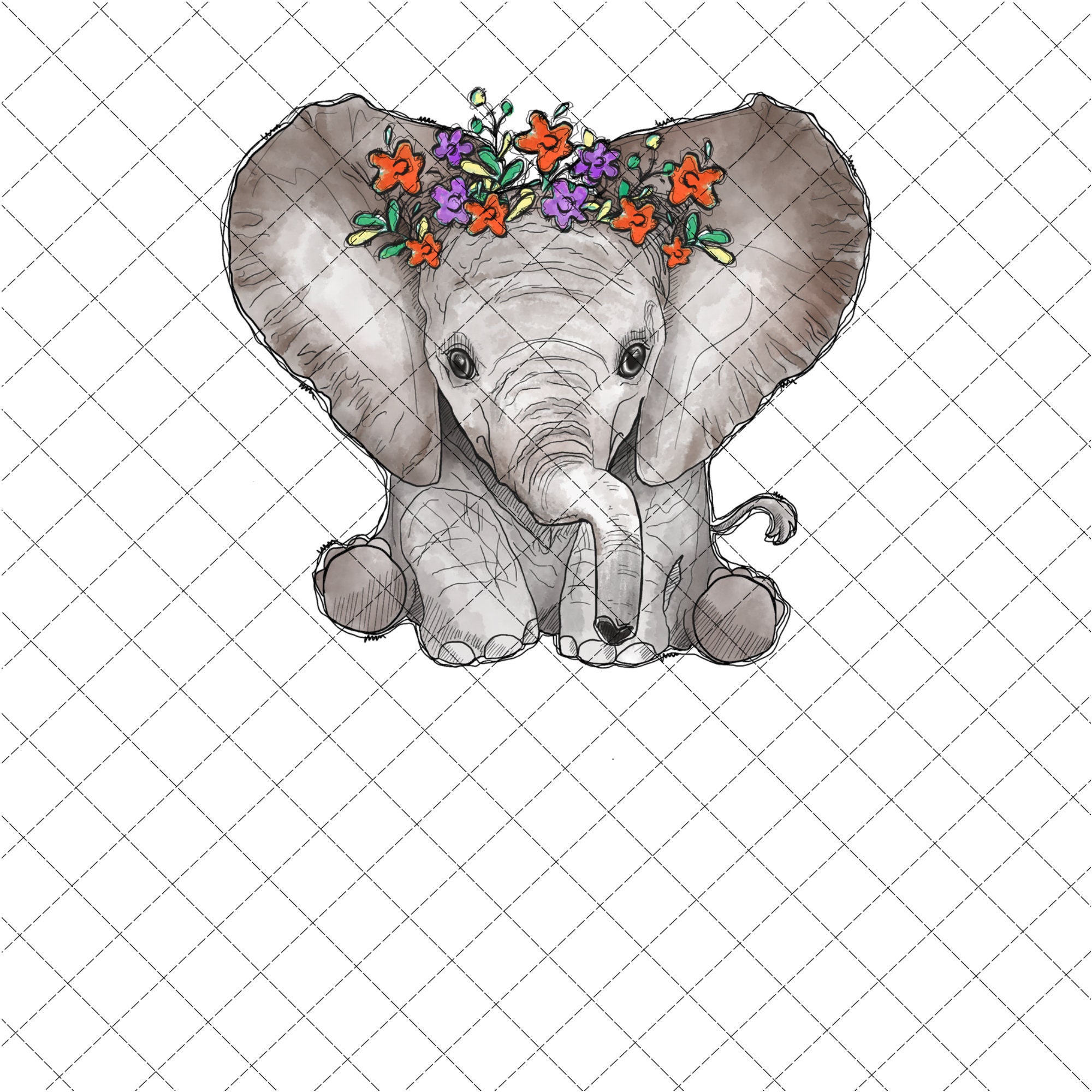 Very Cute Little Peanut Elephants Png Sublimation Design Etsy