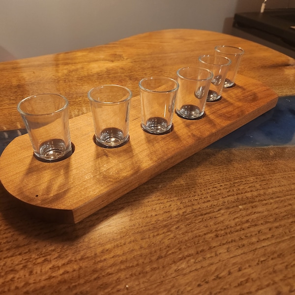 Wood Shot Glass Board Etsy