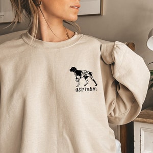 Personalized German Shorthaired Pointer Crewneck Sweatshirt, GSP Sweatshirt, German Shorthair Pointer Gifts, GSP Dog Shirt