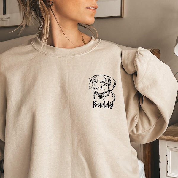 Custom Labrador Retriever Crewneck Sweatshirt, Labrador Retriever Mama Shirt , Dog Lover Gift, Dog Lover Shirt