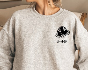 Personalized German Shorthaired Pointer Crewneck Sweatshirt, GSP Sweatshirt, German Shorthair Pointer Gifts, GSP Dog Shirt