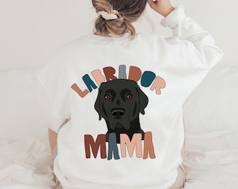 Black Labrador Mama Crewneck Sweatshirt, Black Labrador Retriever Sweatshirt, Retriever Hoodie, Dog Lover Gift