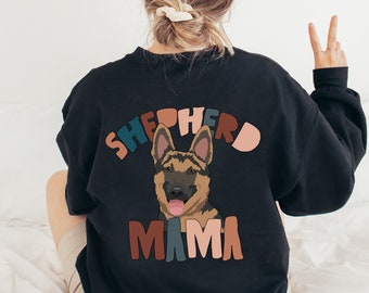 Felpa Shepherd Mama, Felpa Mamma Pastore Tedesco, Regali Pastore Tedesco, Maglione Pastore Australiano, Regali Mamma Cane