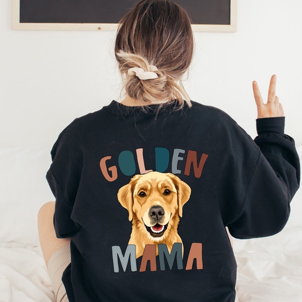 Golden Labrador Retriever Mama Sweatshirt, Labrador Retriever Sweatshirt, Retriever Hoodie, Dog Lover Gift, Dog Mom Gifts