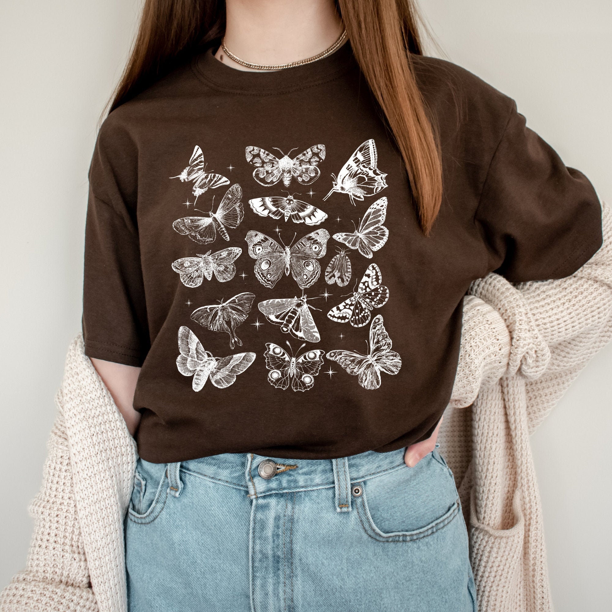Boho Moth Shirt Butterfly tee shirt Cottagecore Shirt | Etsy