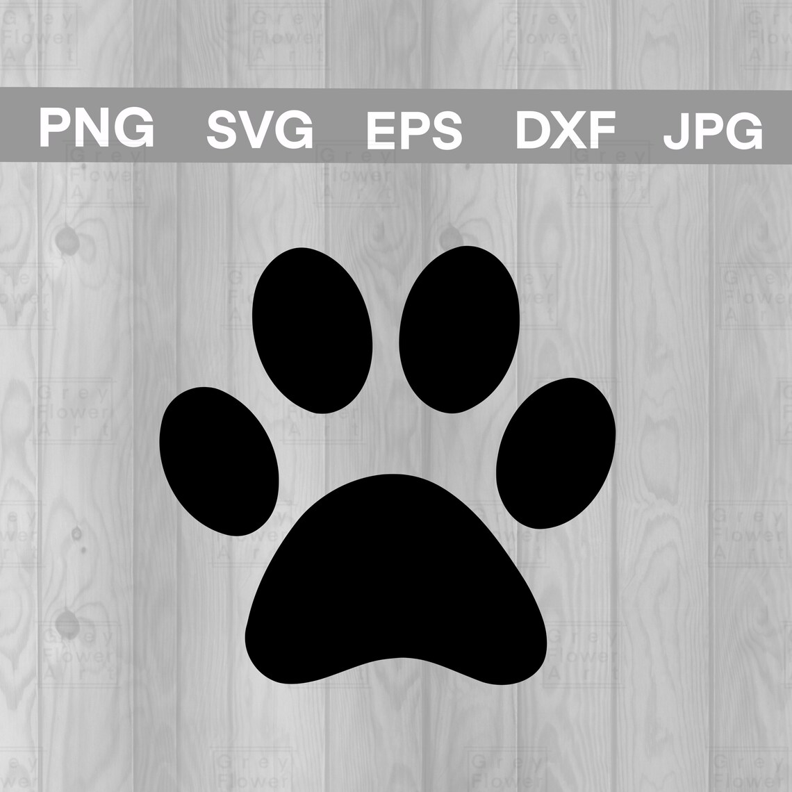 Dog Paw Print Svg Cutting File for Cricut & Silhouette,pet Paw,cat Paw