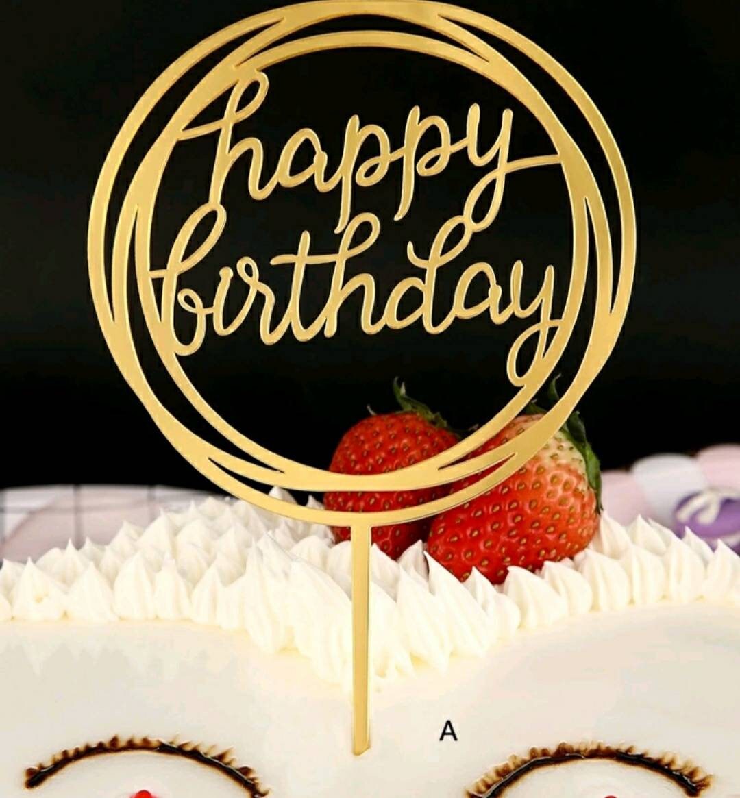 Happy Birthday Cake Topper Etsy