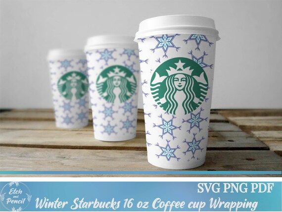 Download Starbucks Svg Wrap Starbucks Svg Snowflake 16 Oz Coffee Cup Etsy