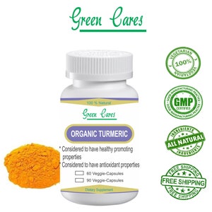 100% Pure & Natural Organic Turmeric Powder in Capsules