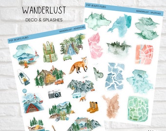 Wanderlust Watercolor Deco and Splashes