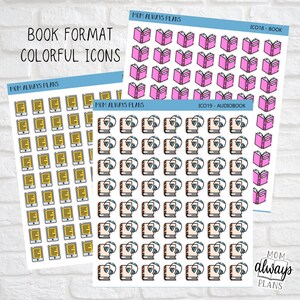 Buch-Format Bunte Icons