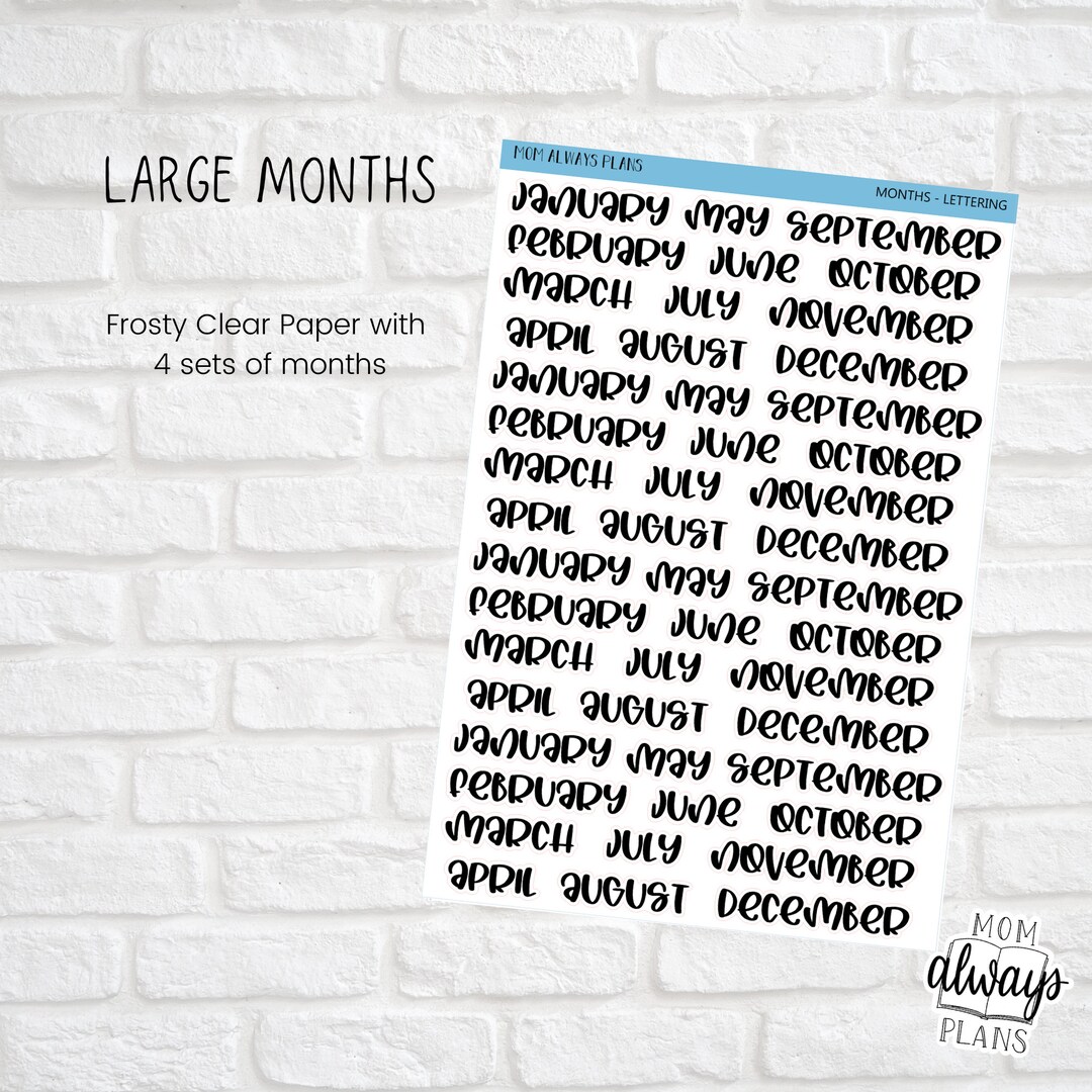 Month Headers Full Year Bullet Journal, Always Fully Booked, Happy ...