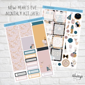 Silvester - Monats kit - Planner Stickers