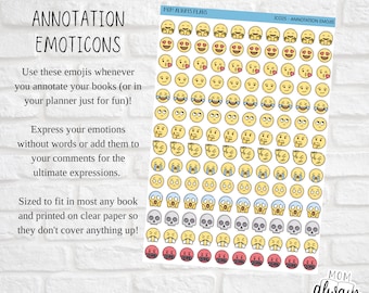 Reading Annotation Emoticons - smiley stickers