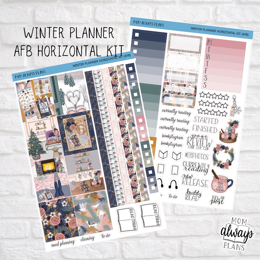 Winter Planner - Horizontal Weekly Kit - Planner Stickers - Always ...