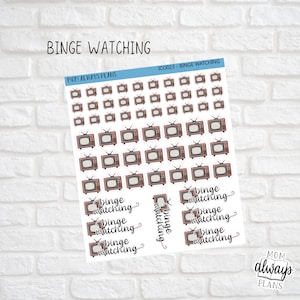 Binge Watching TV Tracking Stickers