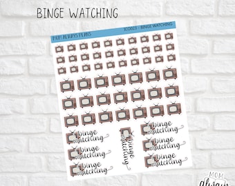 Binge Watching TV Tracking Stickers