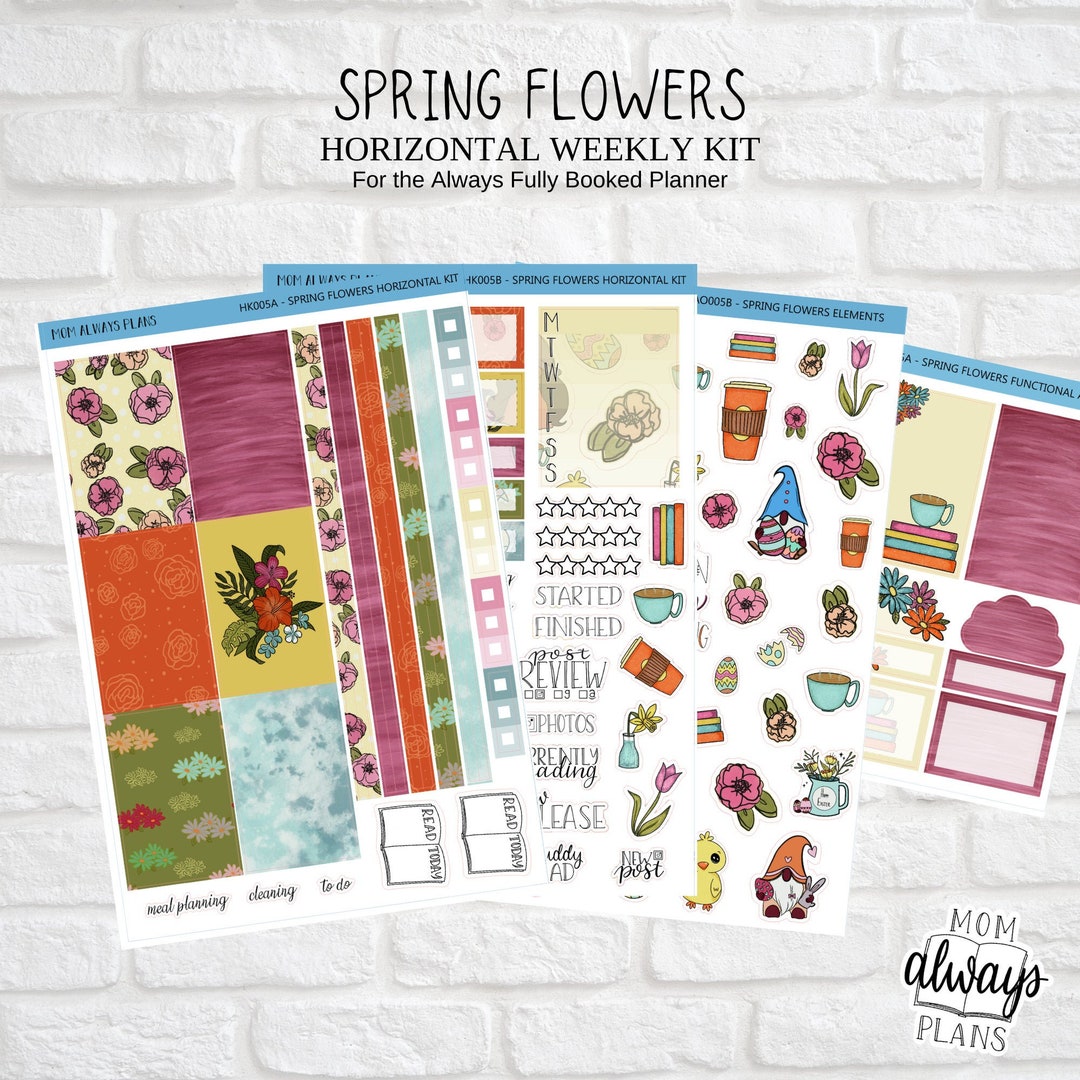 Spring Flowers - Horizontal Weekly Kit- Always Fully Booked - Etsy