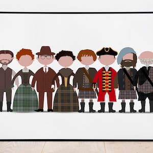 Impression d'art inspirée du personnage d'Outlander | Cadeau écossais parfait pour maman, soeur, fille, Sassenach | Clan Fraser | Noël, cadeau d'anniversaire